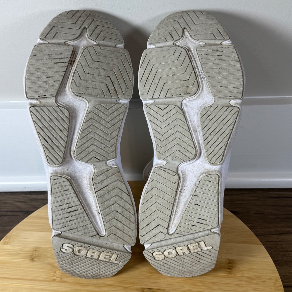 Good Sorel Kinetic RNEGD Lace Sneakers Womens 8.5 White NL4145-100 Chunky Casual - Picture 7 of 8